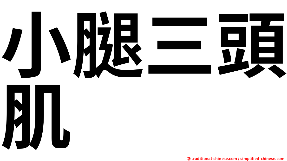小腿三頭肌