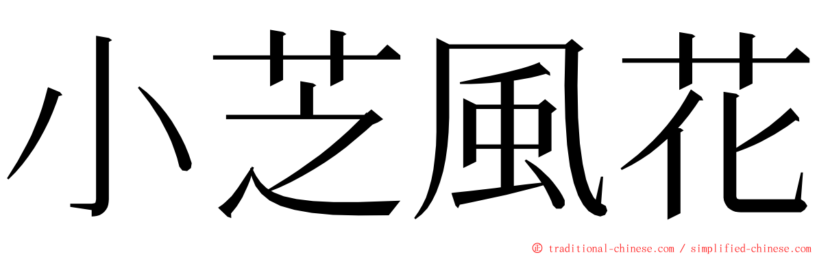 小芝風花 ming font