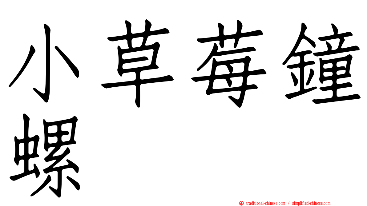 小草莓鐘螺