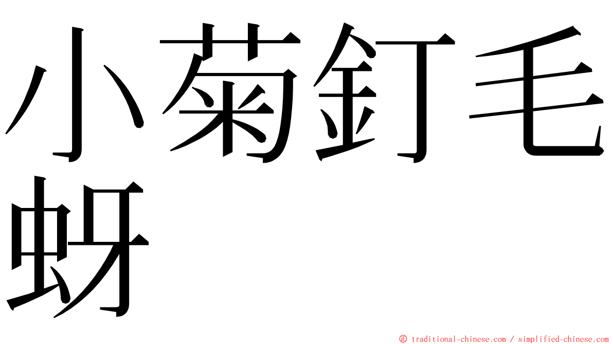 小菊釘毛蚜 ming font