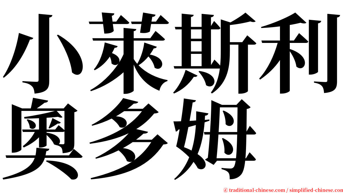 小萊斯利奧多姆 serif font