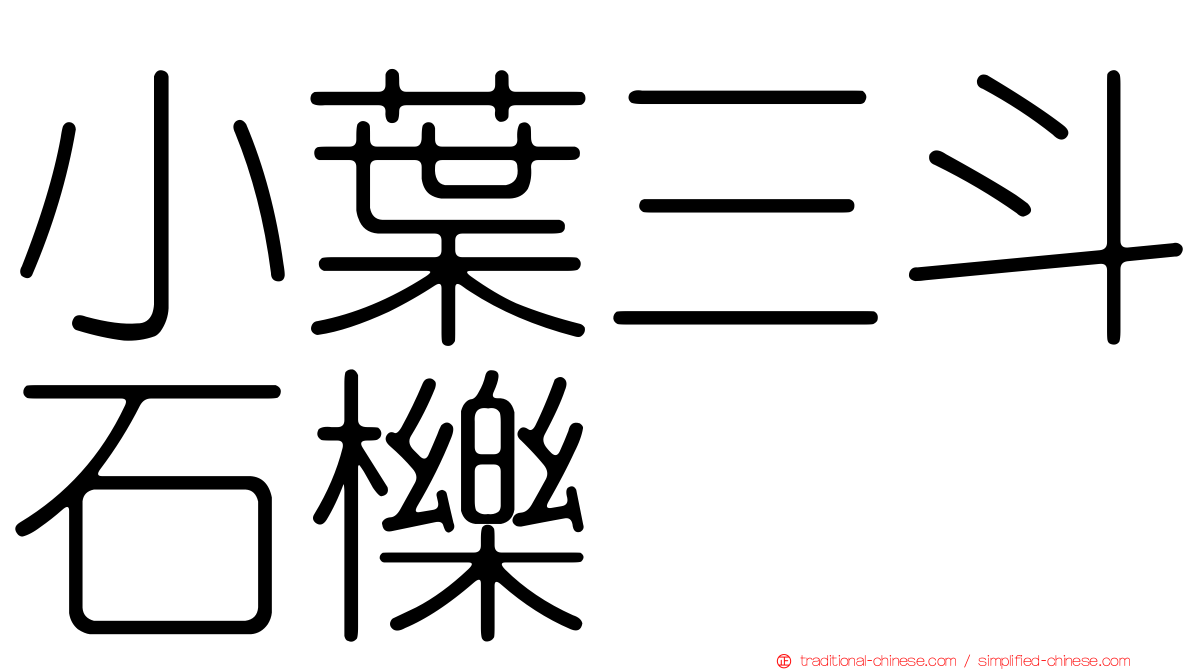 小葉三斗石櫟