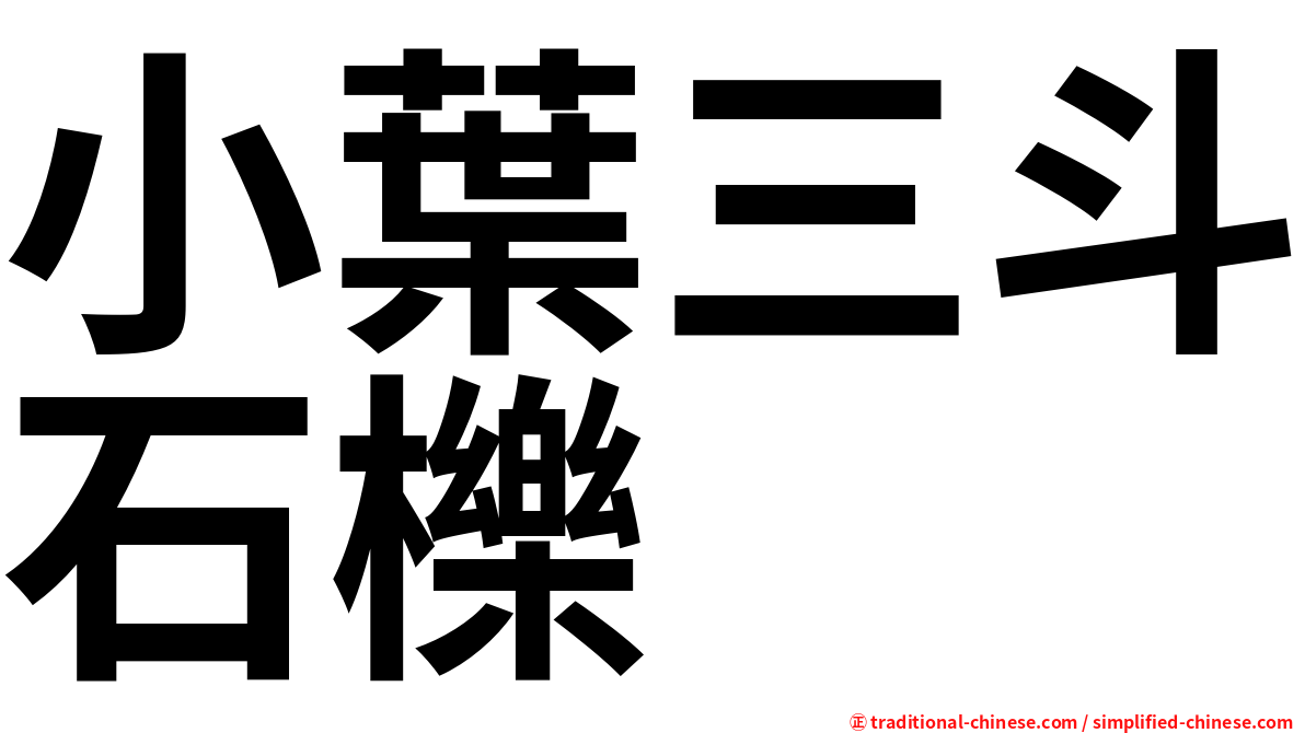 小葉三斗石櫟