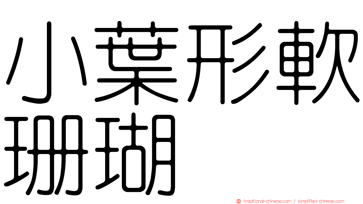 小葉形軟珊瑚