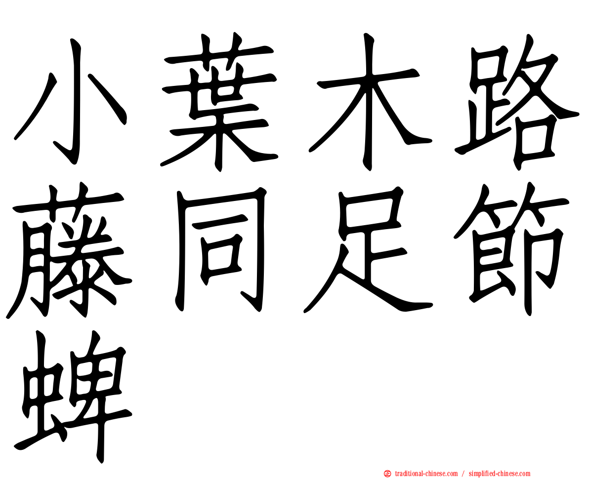 小葉木路藤同足節蜱