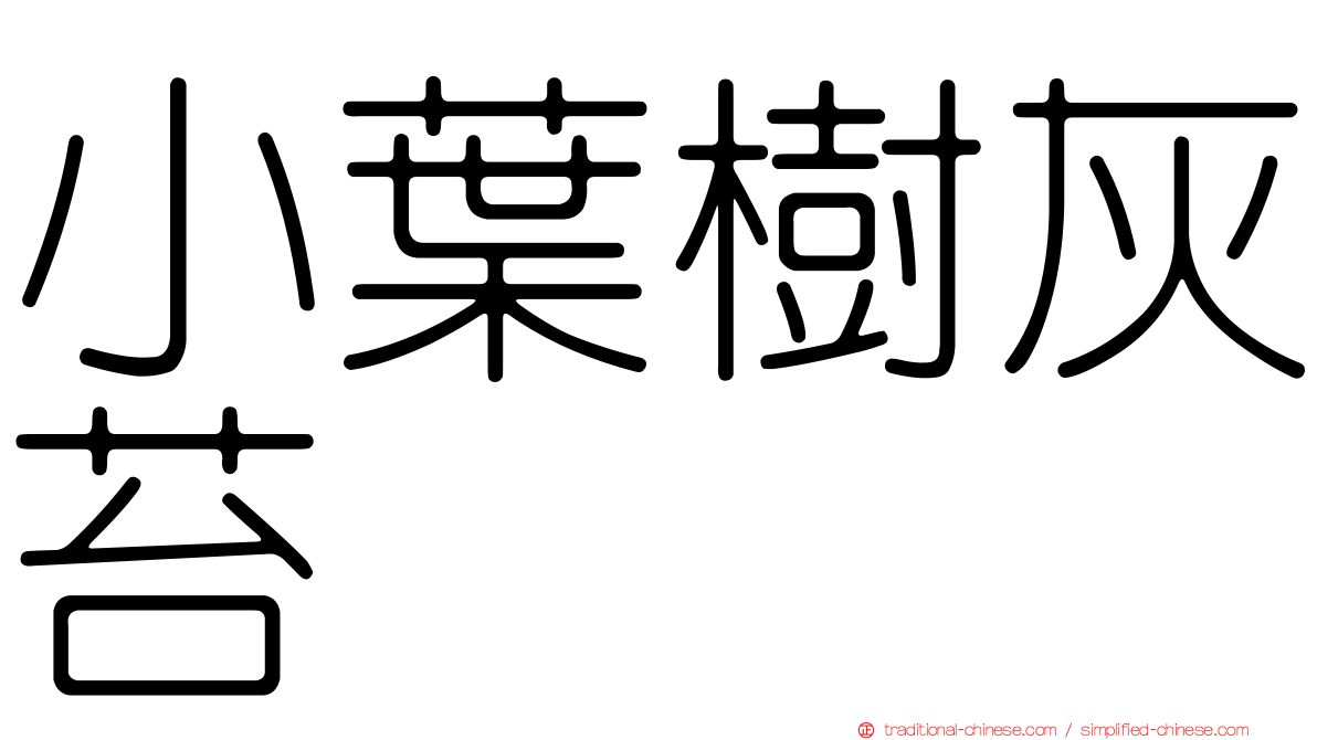 小葉樹灰苔