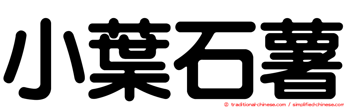 小葉石薯