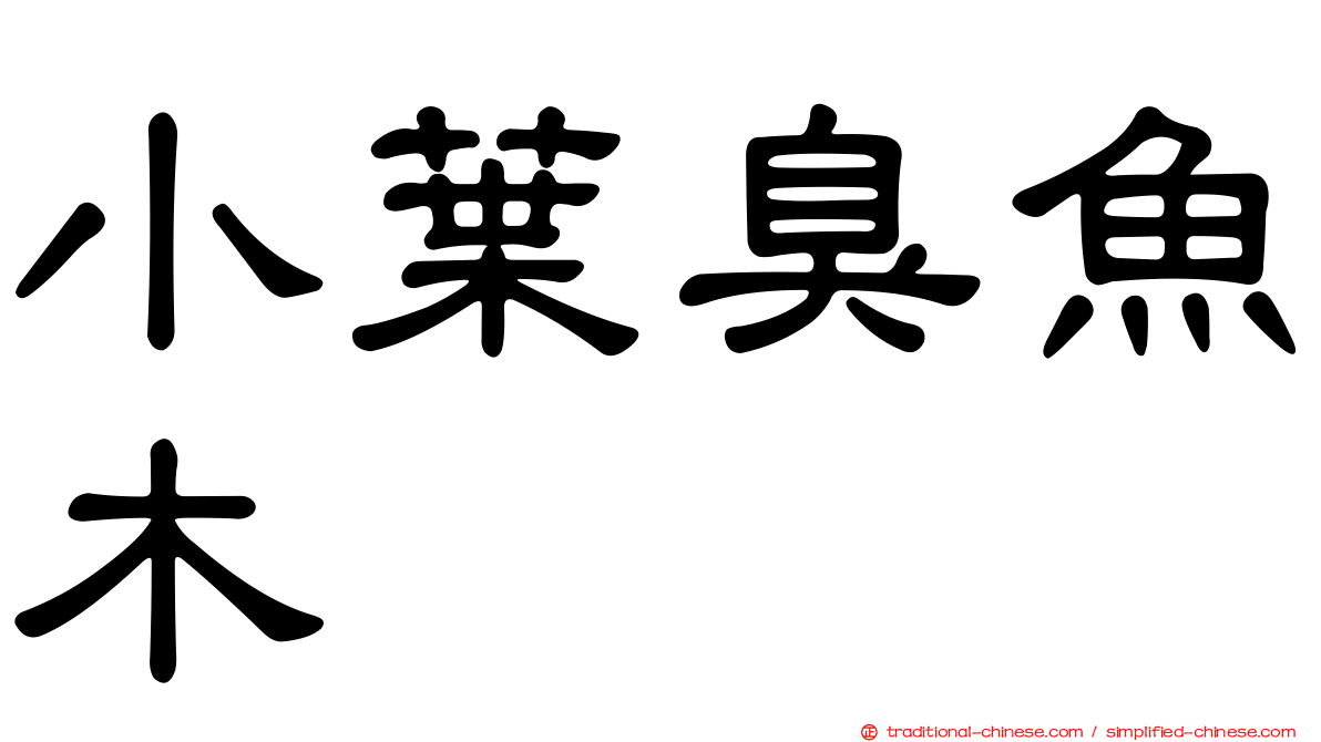 小葉臭魚木