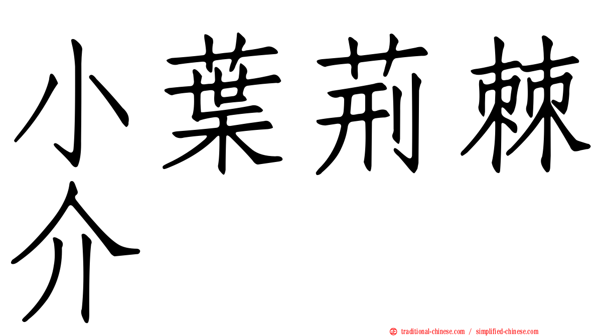 小葉荊棘介