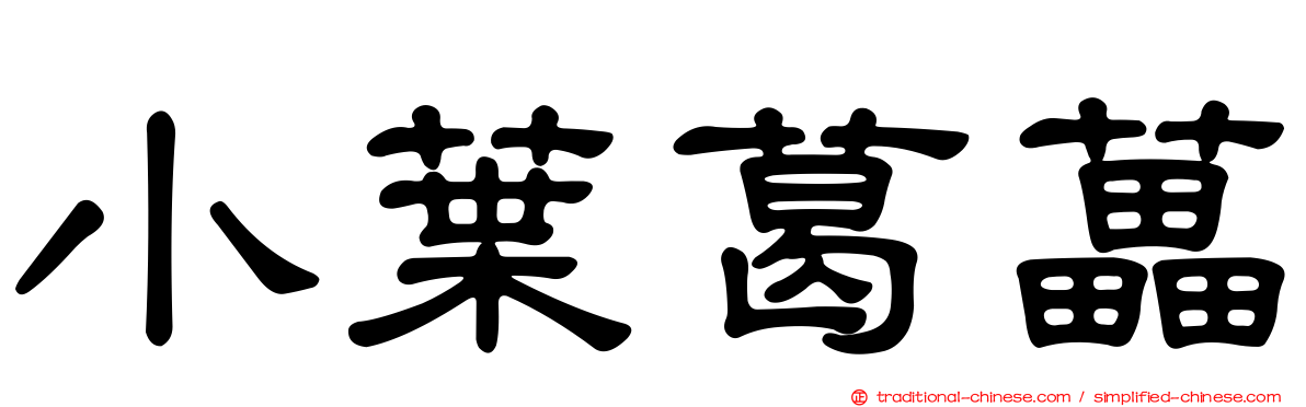 小葉葛藟