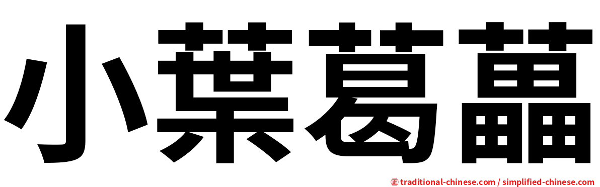小葉葛藟