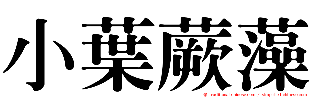小葉蕨藻