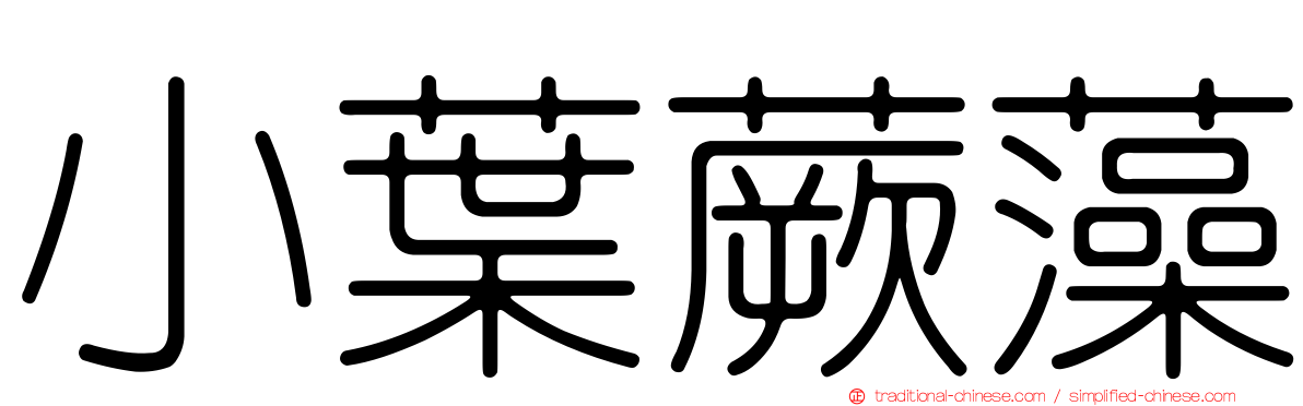 小葉蕨藻