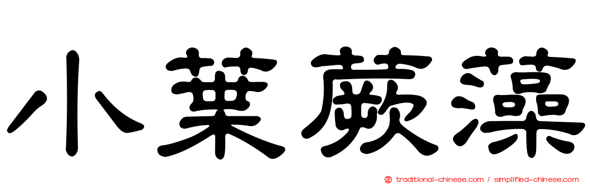小葉蕨藻