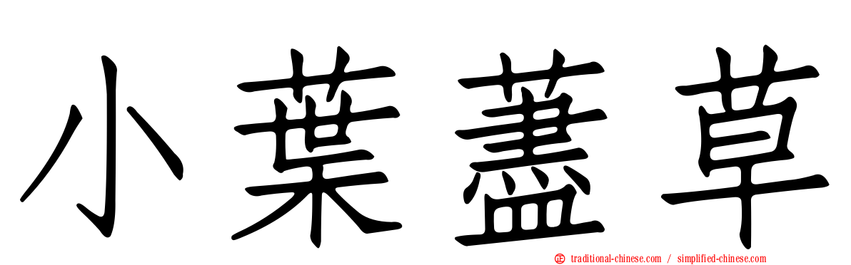 小葉藎草
