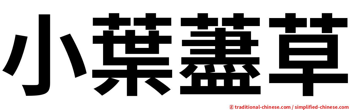 小葉藎草