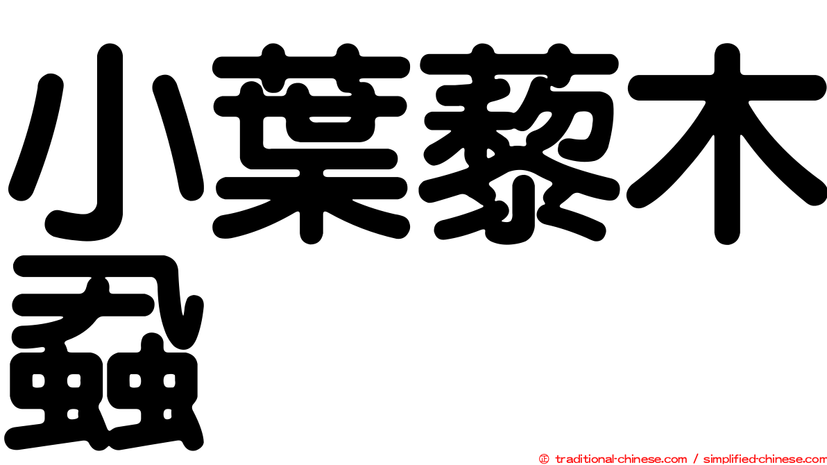 小葉藜木蝨