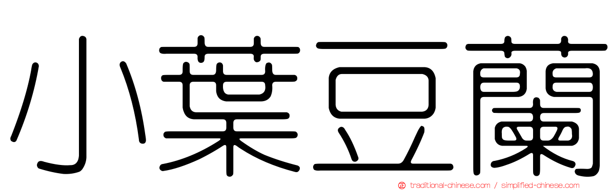 小葉豆蘭