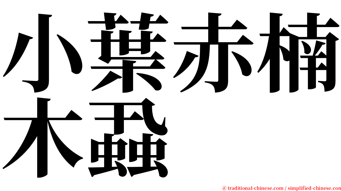 小葉赤楠木蝨 serif font