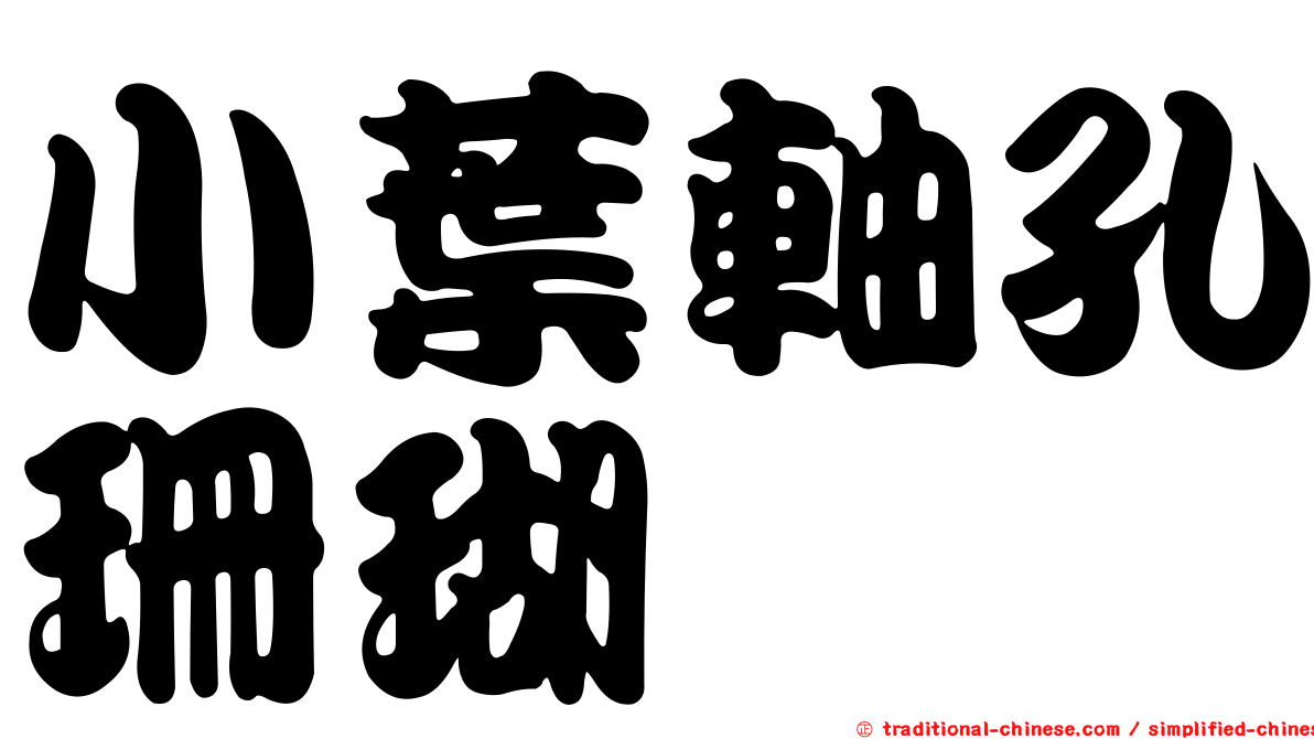 小葉軸孔珊瑚