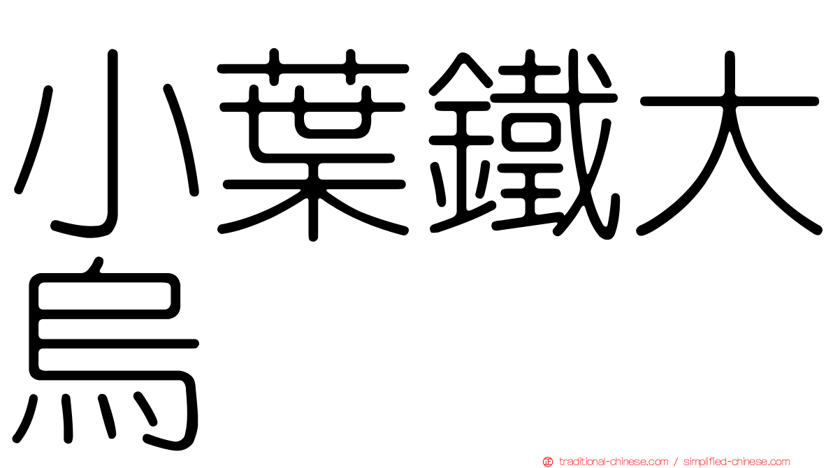 小葉鐵大烏
