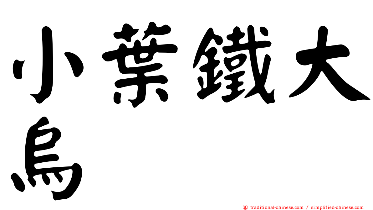 小葉鐵大烏