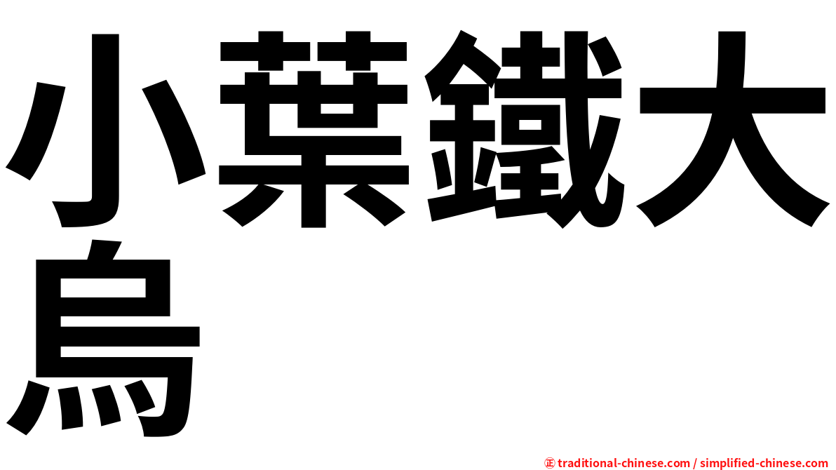 小葉鐵大烏