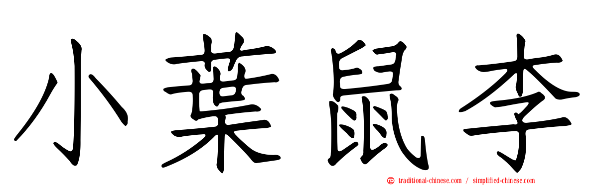 小葉鼠李