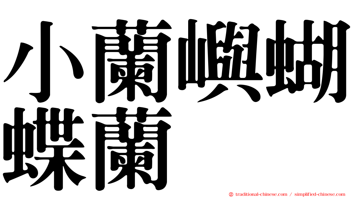 小蘭嶼蝴蝶蘭