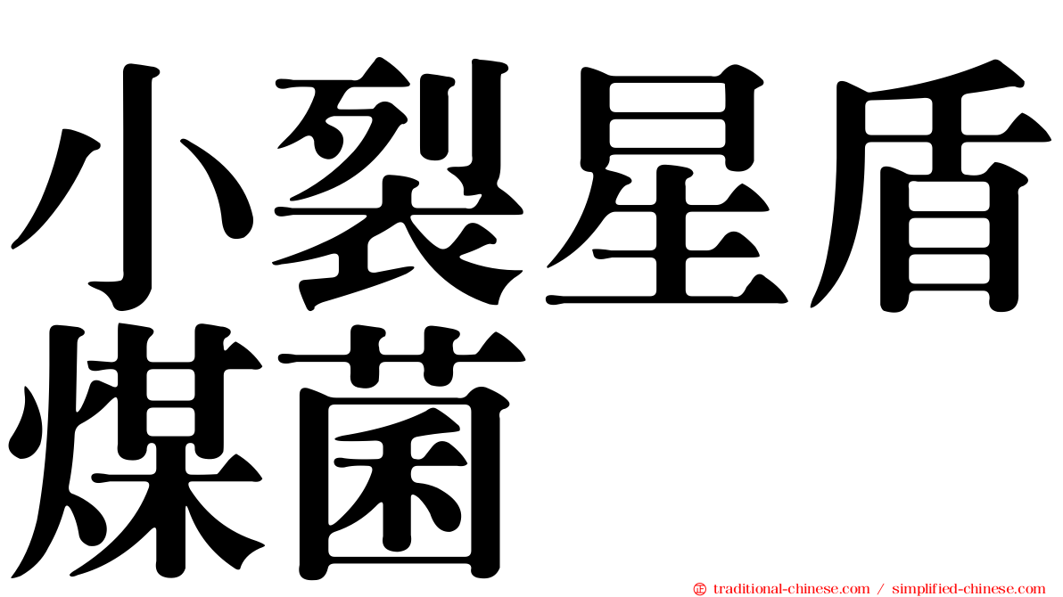 小裂星盾煤菌