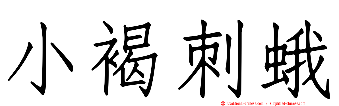 小褐刺蛾