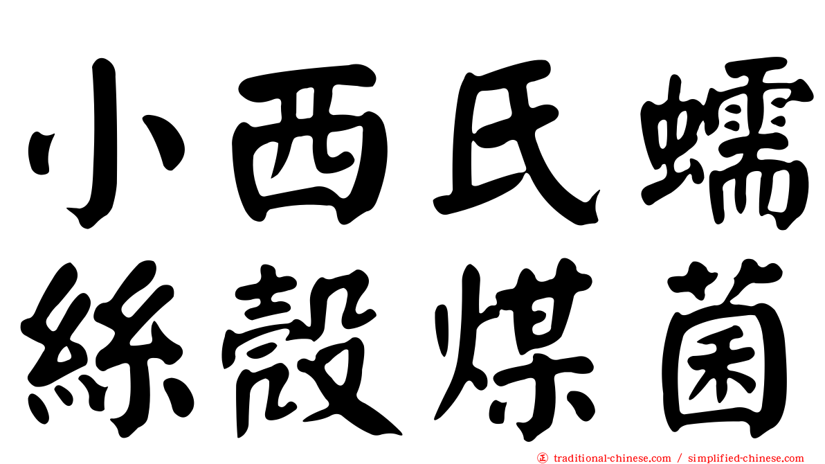 小西氏蠕絲殼煤菌