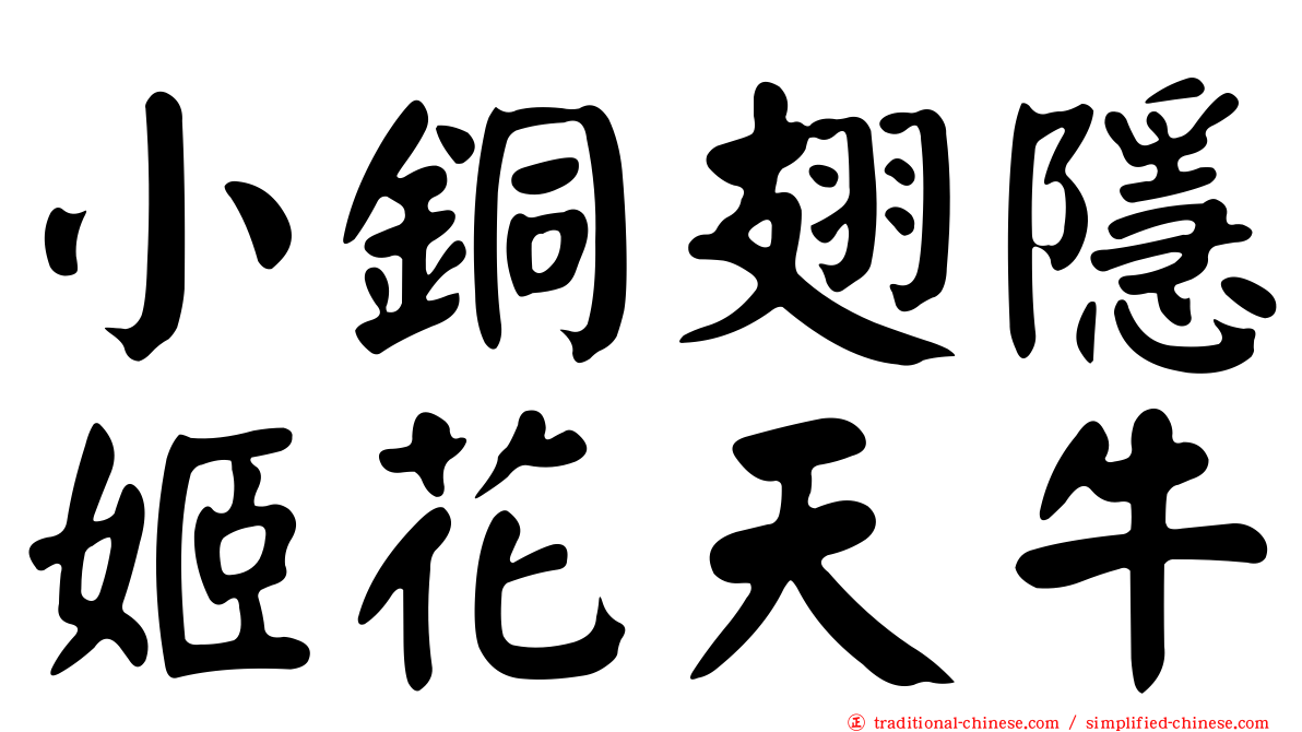 小銅翅隱姬花天牛