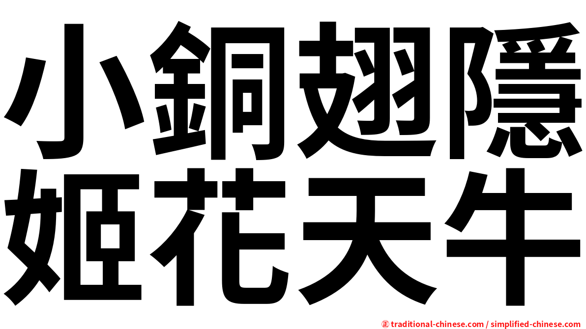 小銅翅隱姬花天牛