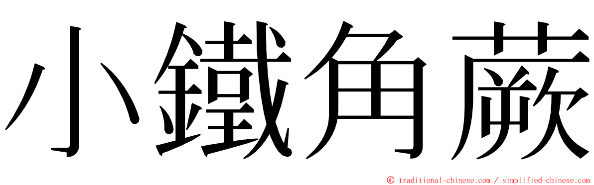 小鐵角蕨 ming font
