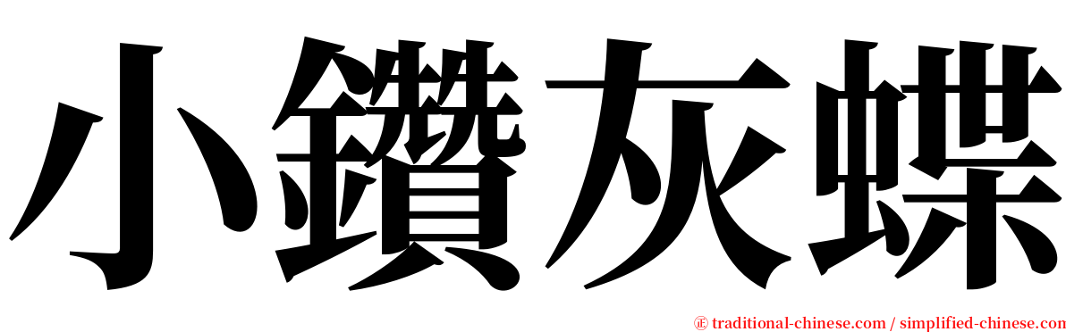 小鑽灰蝶 serif font