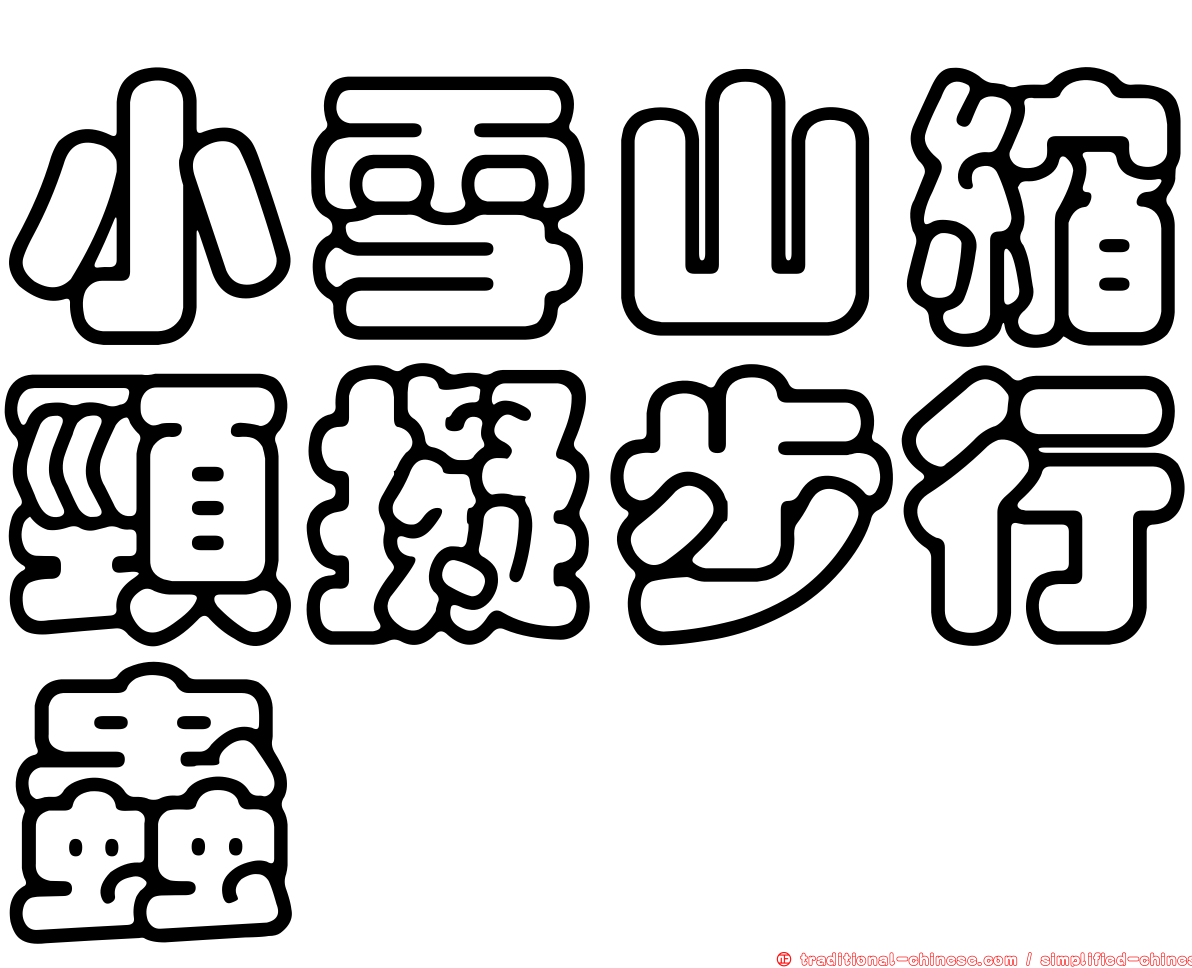 小雪山縮頸擬步行蟲