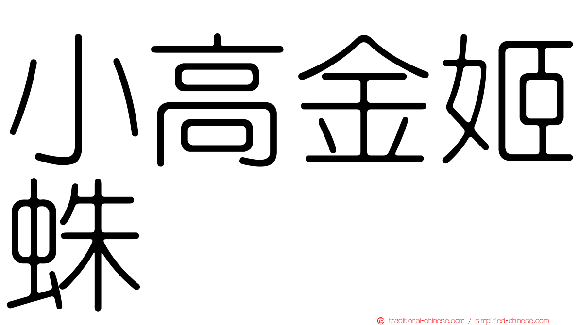 小高金姬蛛