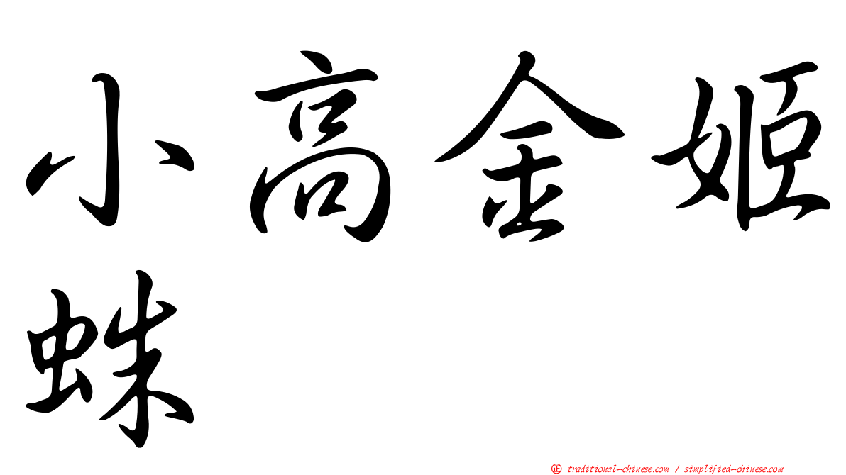 小高金姬蛛