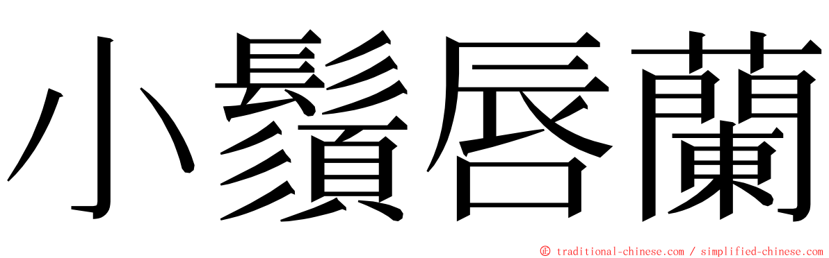 小鬚唇蘭 ming font