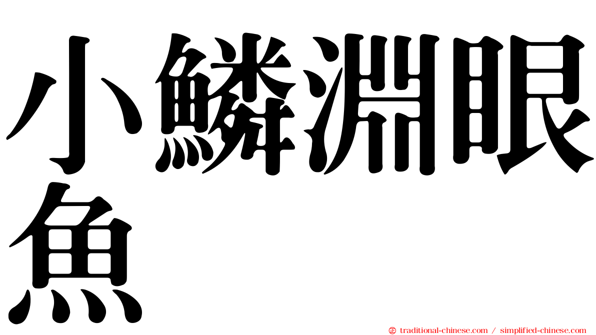 小鱗淵眼魚