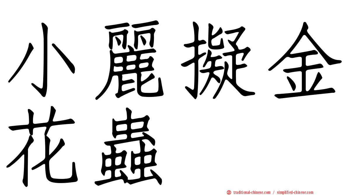 小麗擬金花蟲