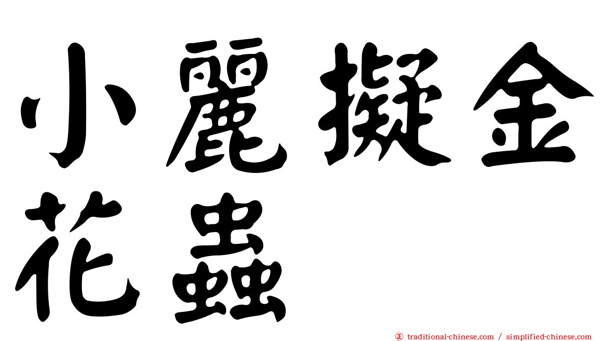 小麗擬金花蟲