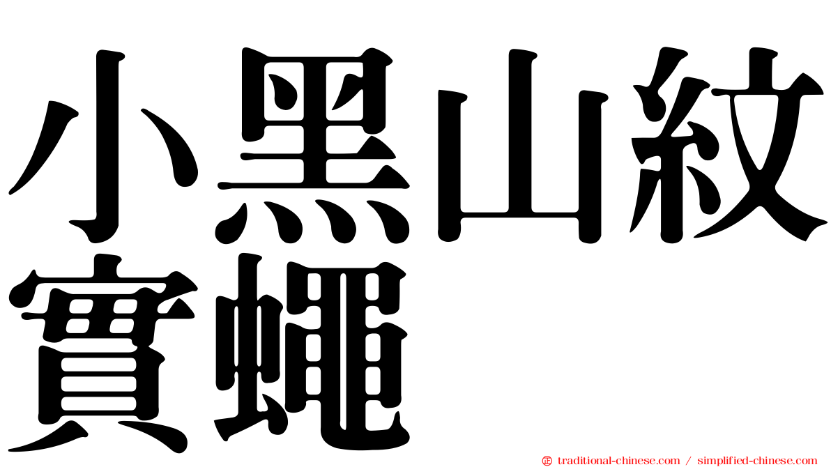 小黑山紋實蠅