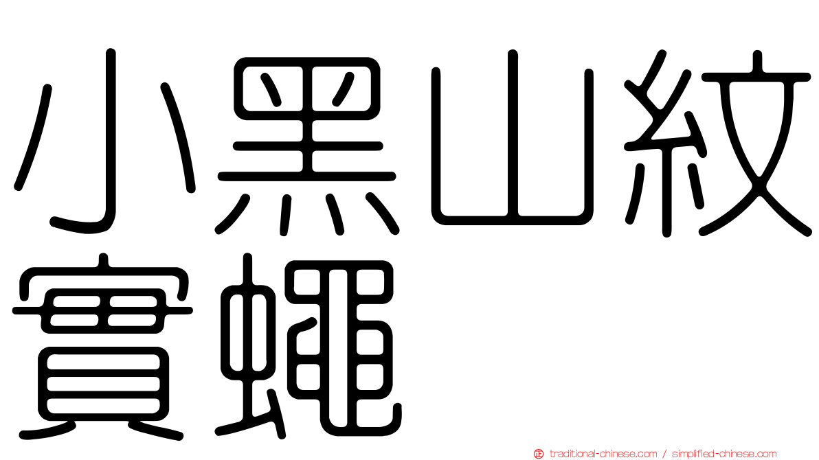 小黑山紋實蠅