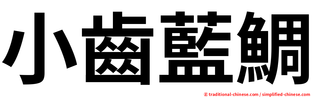 小齒藍鯛