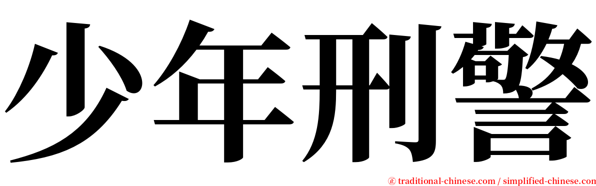 少年刑警 serif font