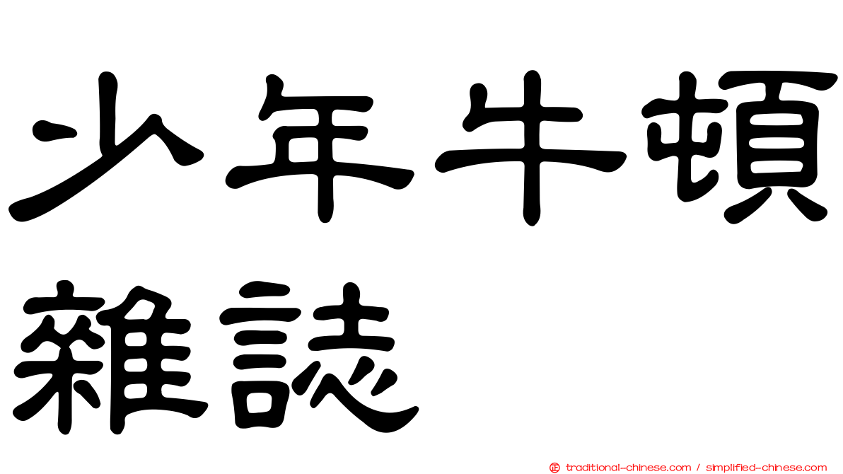 少年牛頓雜誌