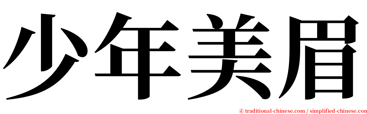 少年美眉 serif font