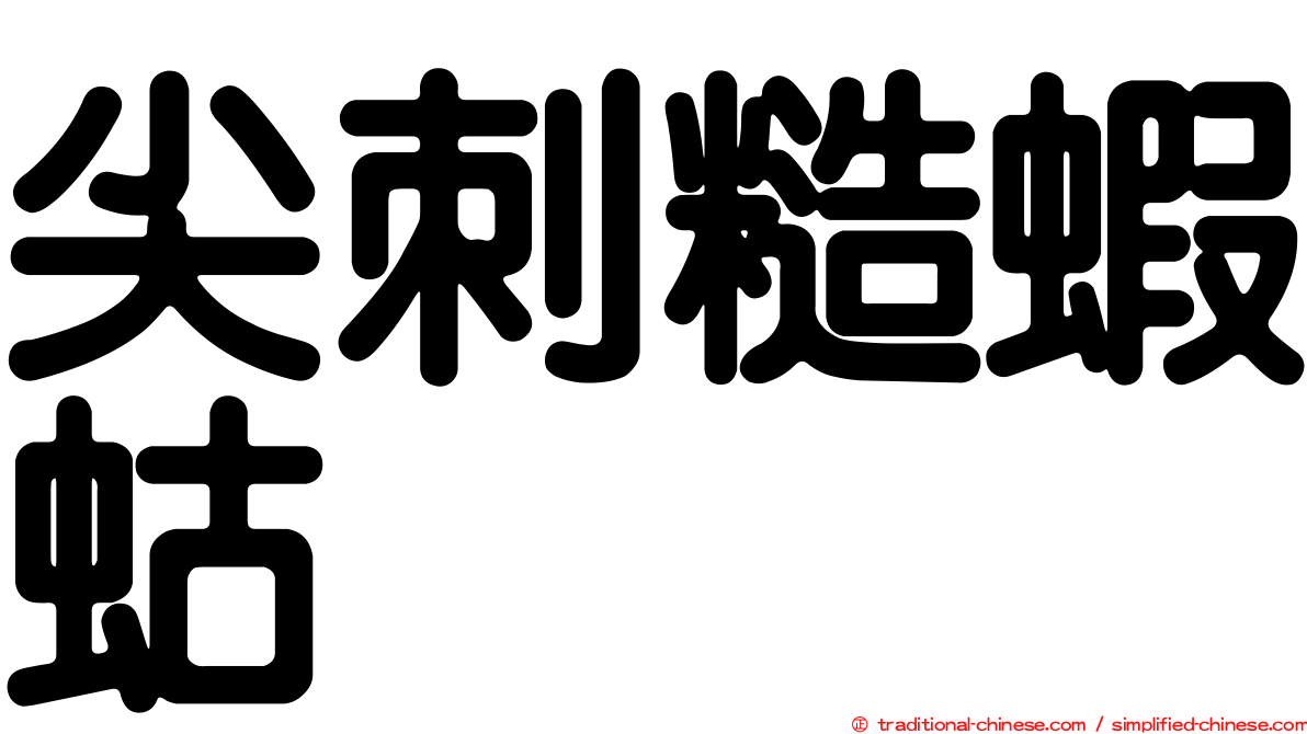 尖刺糙蝦蛄